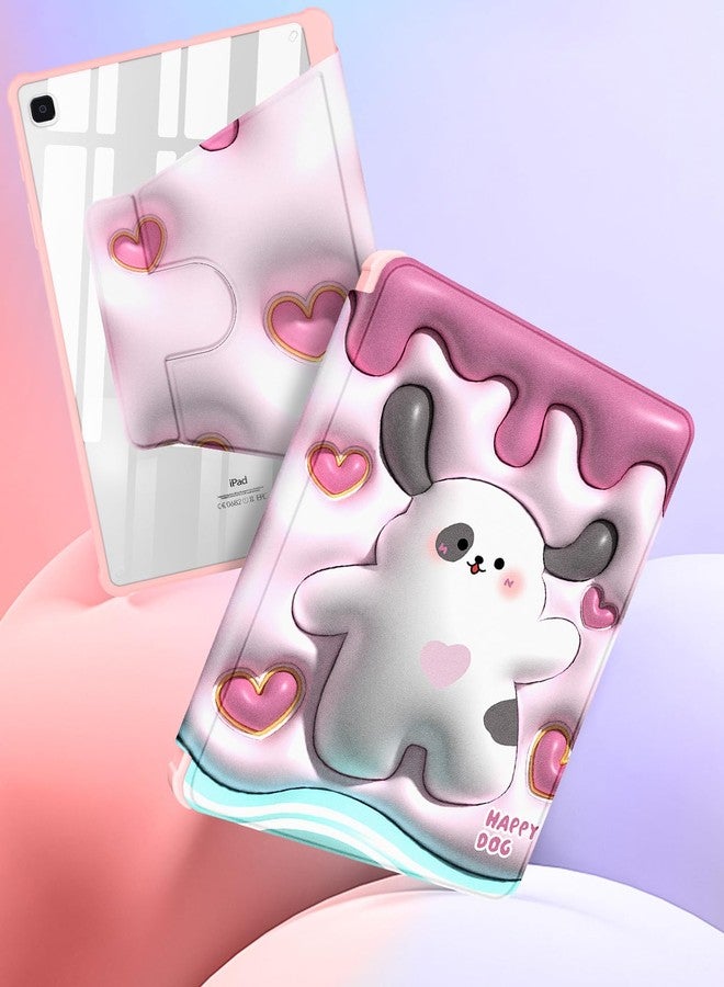 Kidcube جراب Kidcube لجهاز سامسونج جالاكسي تاب إس 6 لايت مقاس 10.4 بوصة (2022/2020) للنساء والفتيات والأطفال، غطاء أنيق مزود بحامل قلم رصاص، بتصميم كلب كرتوني لطيف، وحامل دوار، مناسب للمراهقين، موديلات SM-P610/P613/P615/P619 - Image 4
